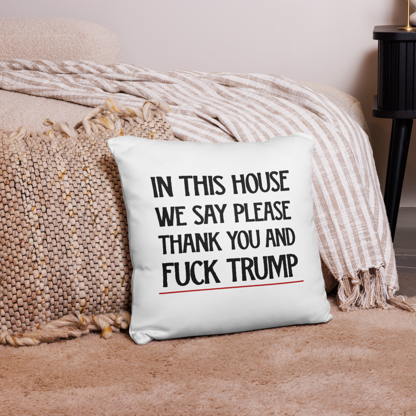 In This House We Say Please Pillow