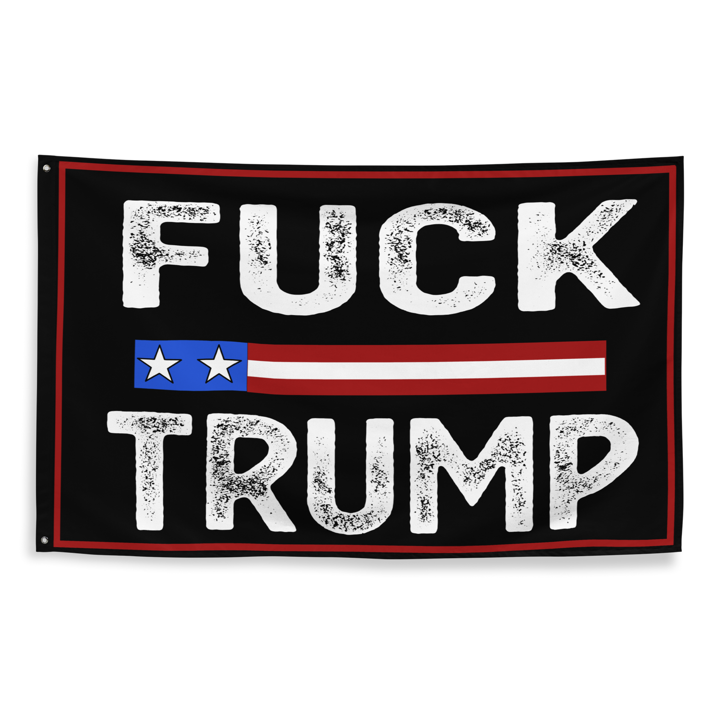 F*ck Trump Flag – Anti-Trump Political Banner with Two Stars – Protest Flag for Home, Yard, or Rally