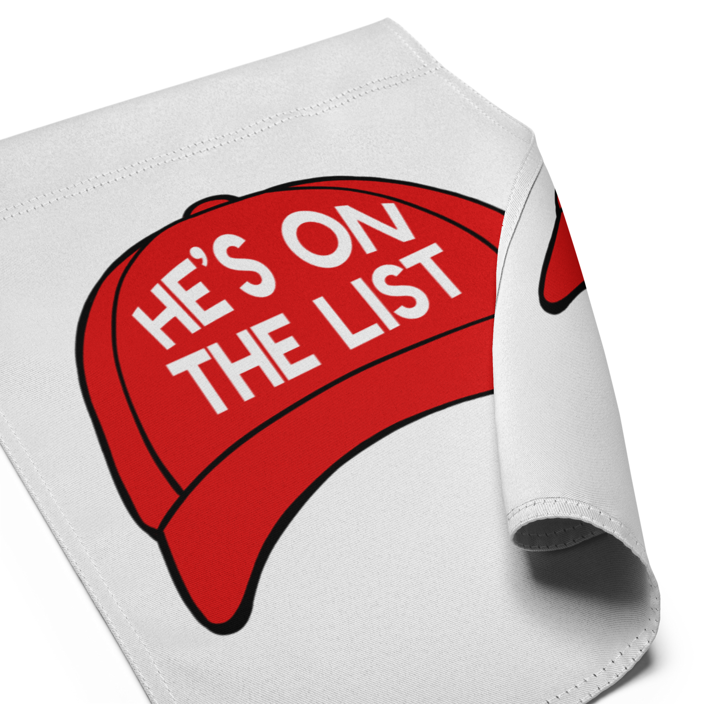 He's On The List Yard Flag