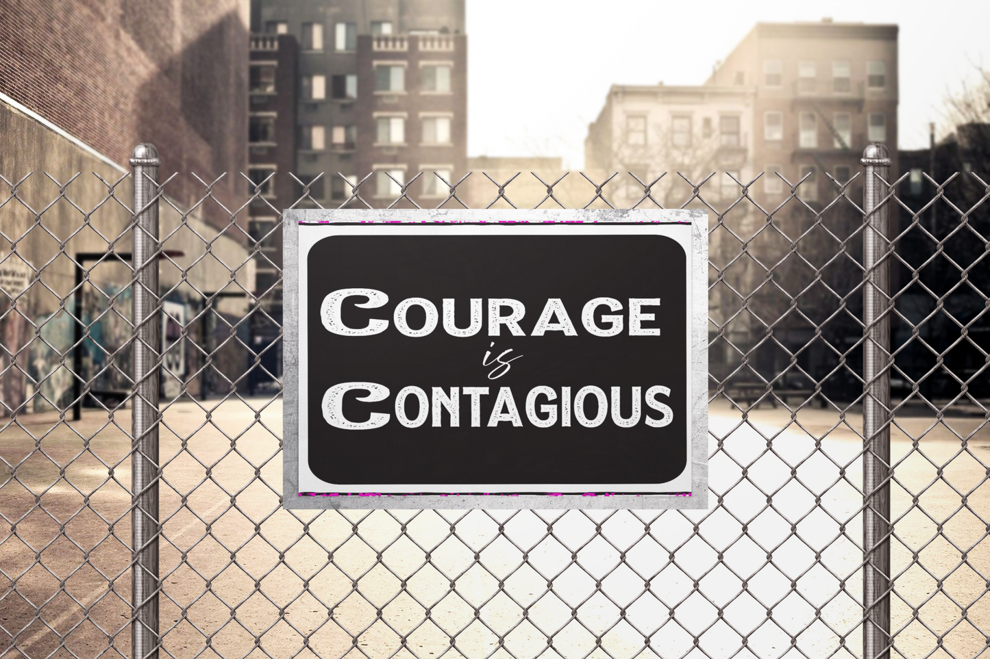 Courage Is Contagious Rally Sign