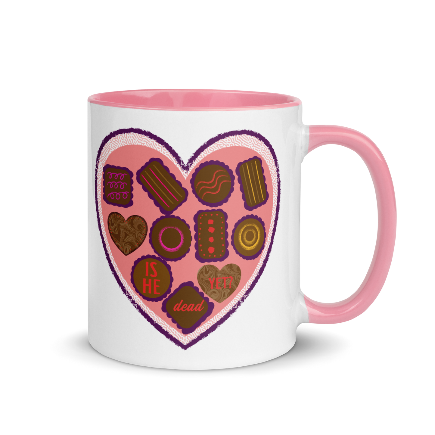 Is He Dead Yet? Chocolates Mug