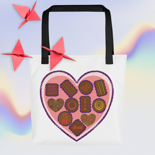 Is He Dead Yet? Valentine Tote bag