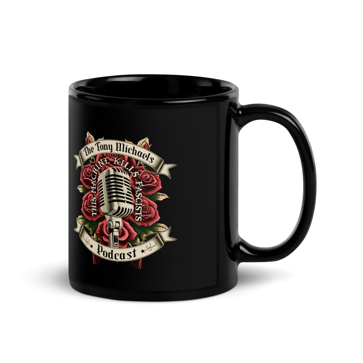 Tattoo Merch Black Glossy Mug