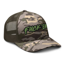 Load image into Gallery viewer, FUCK&#39;EM Camo Trucker Hat
