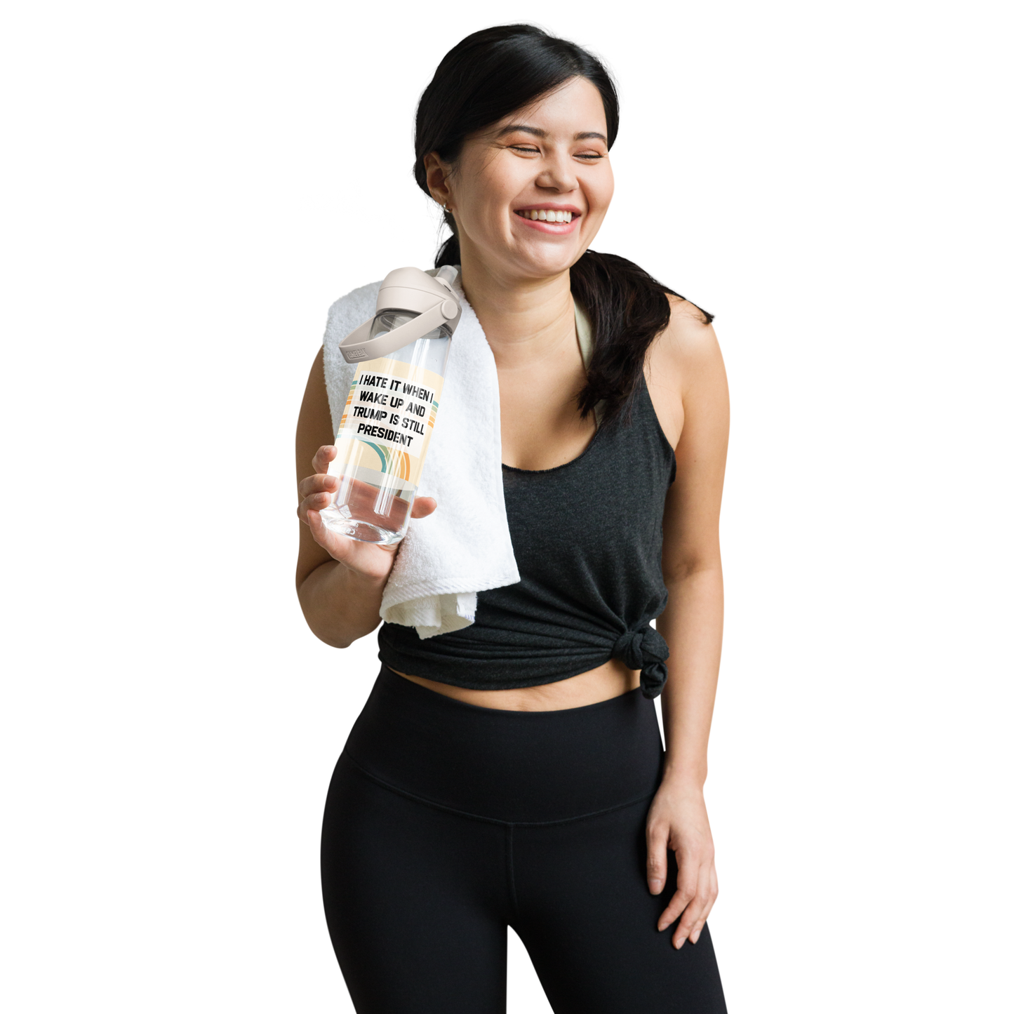 I Hate It When I Wake Up And...Flip straw water bottle