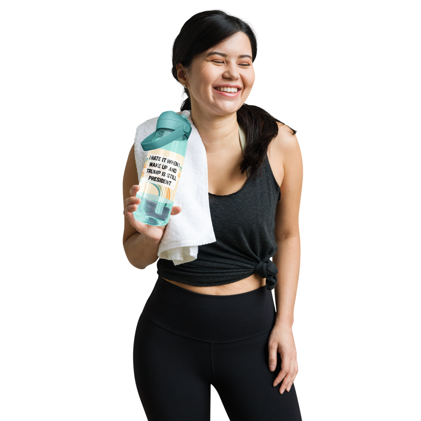 I Hate It When I Wake Up And...Flip straw water bottle