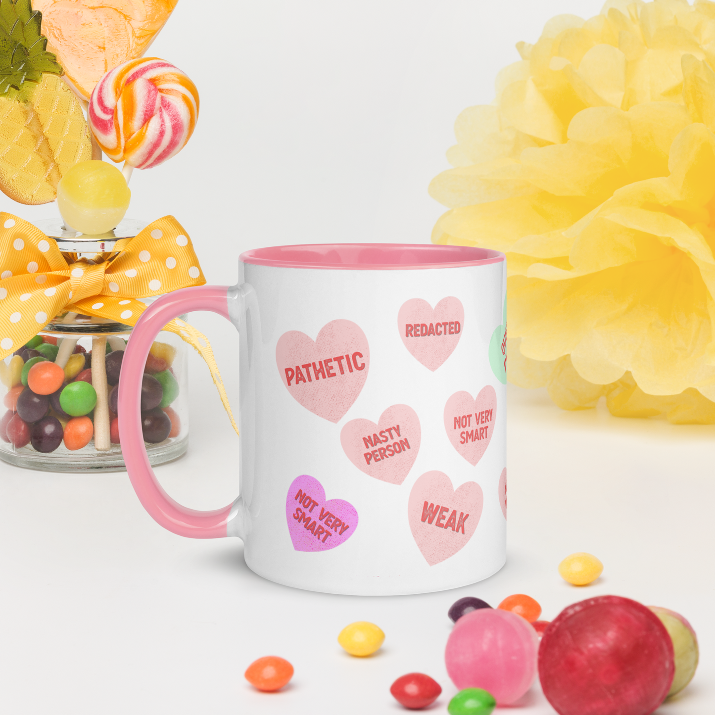 Is He Dead Yet Valentine Mug- Conversation Hearts