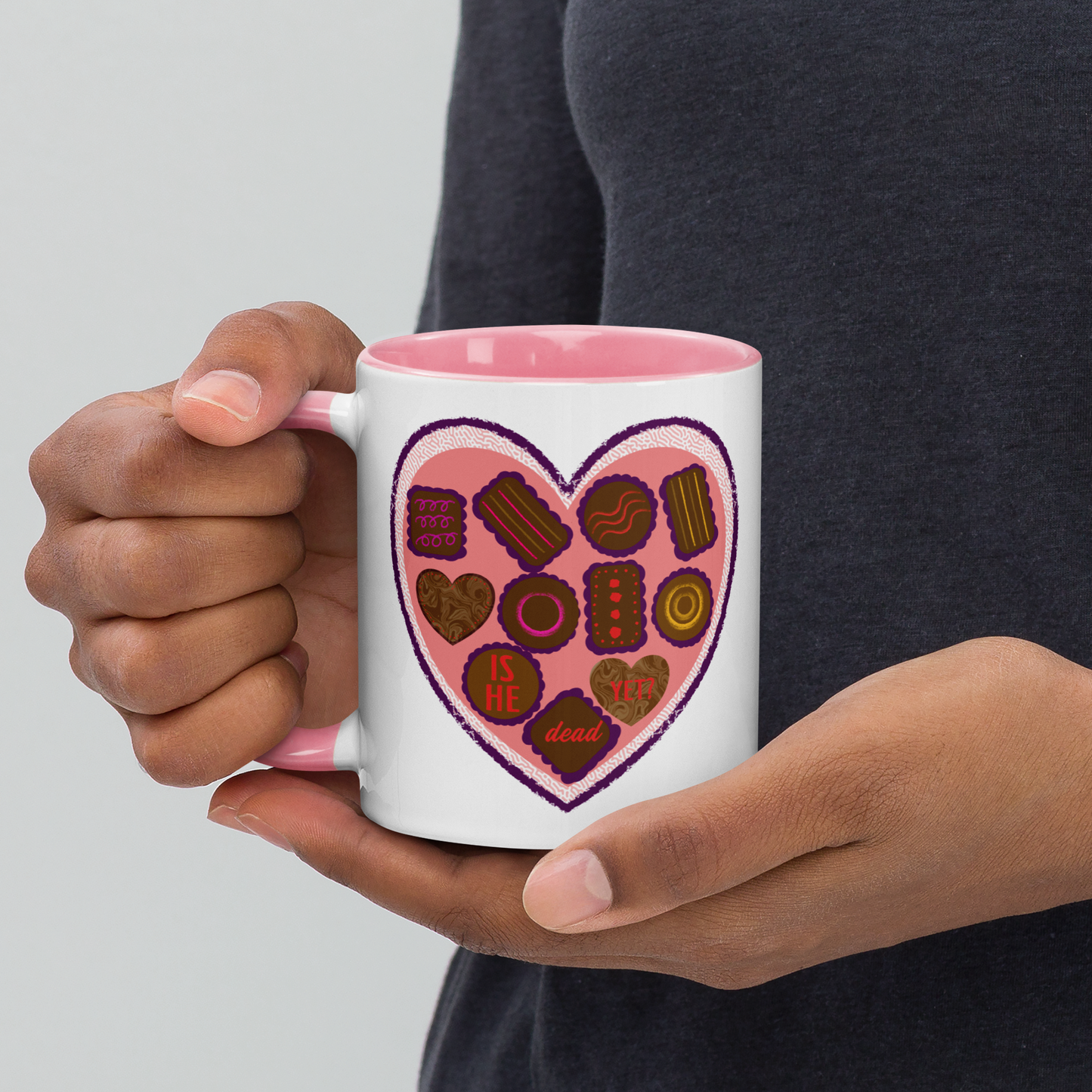 Is He Dead Yet? Chocolates Mug