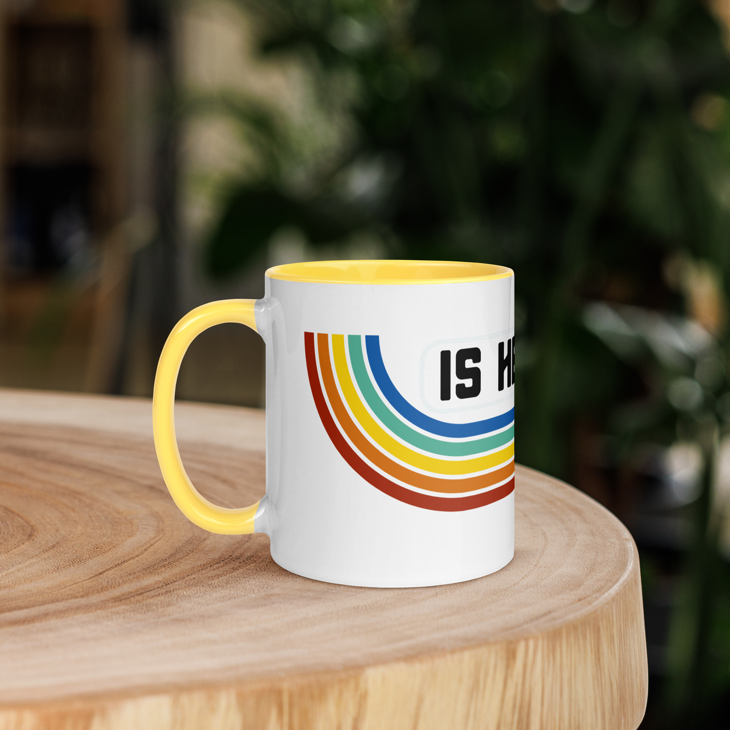 Is He Dead Yet? Rainbow Mug