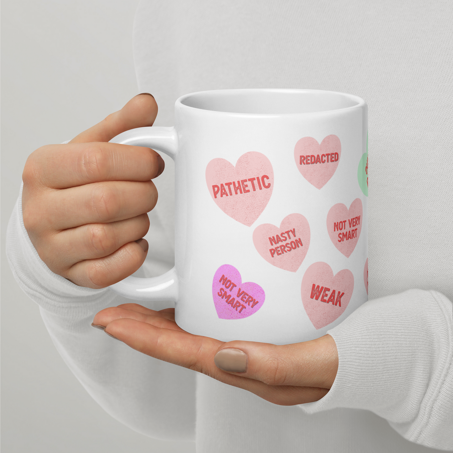 Is He Dead Yet?  Humorous Valentine Hearts Mug